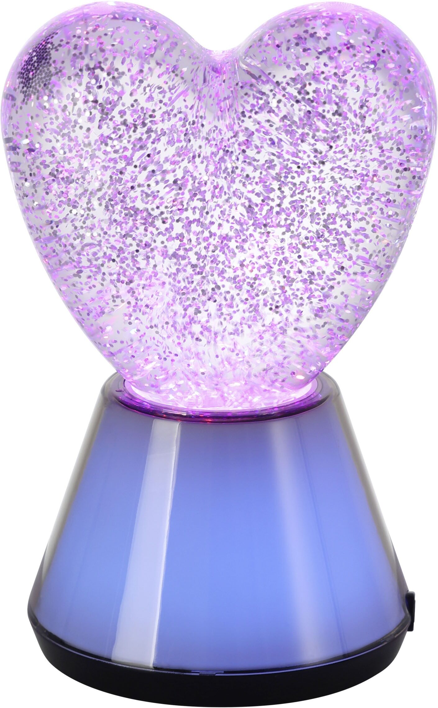 EGLO LED Tischleuchte "GLITTER", lila (transparent), 1, Ø 11cm H: 16,9cm, 1 Stk., Leuchten, LED Glitzer Tischlampe Glitter, RGB Glitzerlampe mit Farbwechsel, LED Tischleuchte