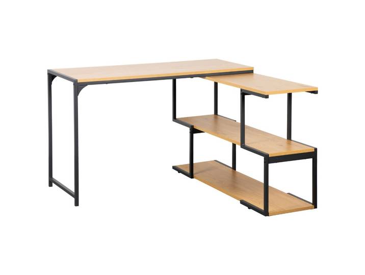 Schreibtisch Hendrik Eichefarben/Schwarz