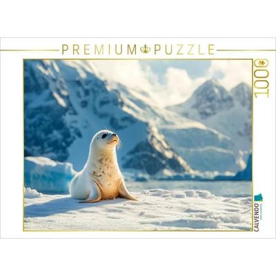 CALVENDO Puzzle Kleine Robbe in der Arktis | 1000 Teile Lege-Größe 64x48cm Foto-Puzzle für glückliche Stunden, von , Calvendo Puzzle
