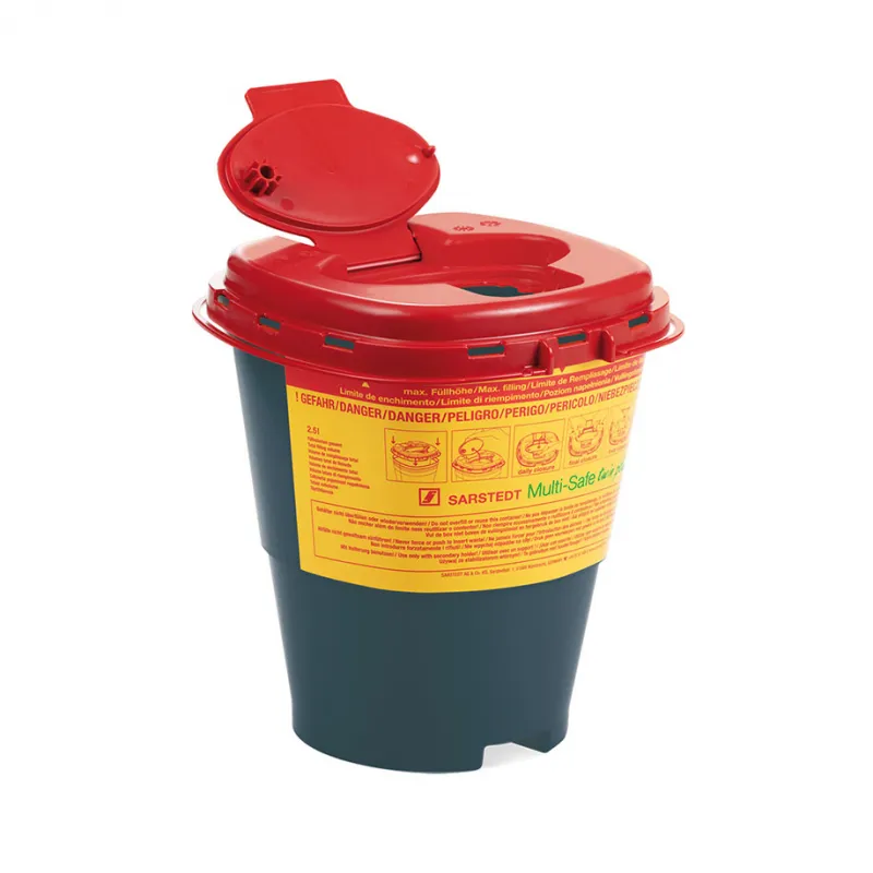 SARSTEDT AG & Co. KG Multi-Safe twin plus 2500 REC Kanülen-Entsorgungsboxen, 2,5 Ltr. 77.3884.225