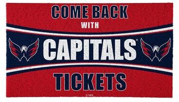 Evergreen "Vancouver Canucks 28 in. x 16 in. PVC ""Come Back With Tickets"" Trapper Door Mat"