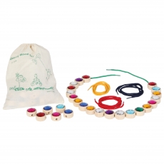 GoGo Toys Fädel- und Zuordnungsspiel Glitzersteine 293889