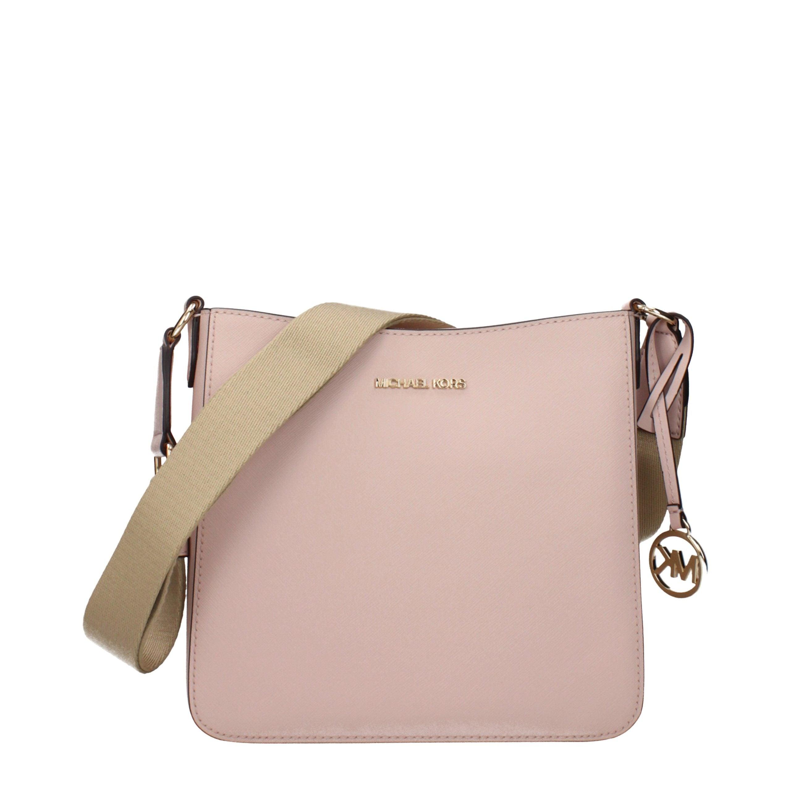 Michael Kors Pink Leather Schultertasche - Schwarz