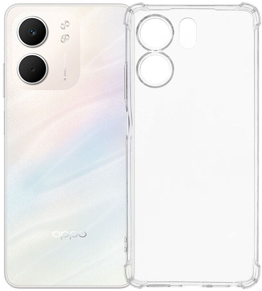 EIDERWOOD OPPO A5x (5G) / OPPO A5x (4G) Plastik Mobil Cover m. Stødabsorberende Hjørner - Gennemsigtig