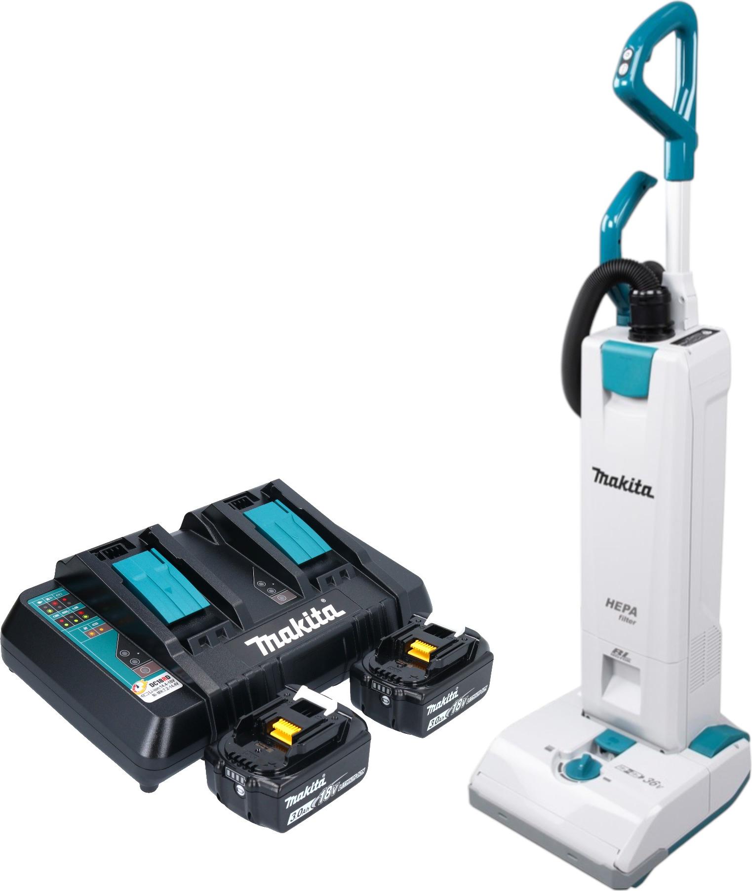 Makita DVC 560 PF2 Akku Staubsauger 36 V ( 2x 18 V ) 5 l Brushless + 2x Akku 3,0 Ah + Ladegerät