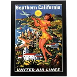 POSTER United Airlines In Kalifornien A3 Rahmenlos