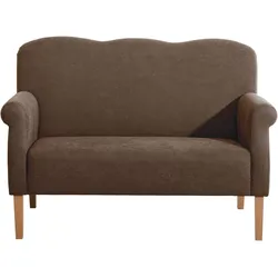 DININGSOFA Karin Flachgewebe schoko