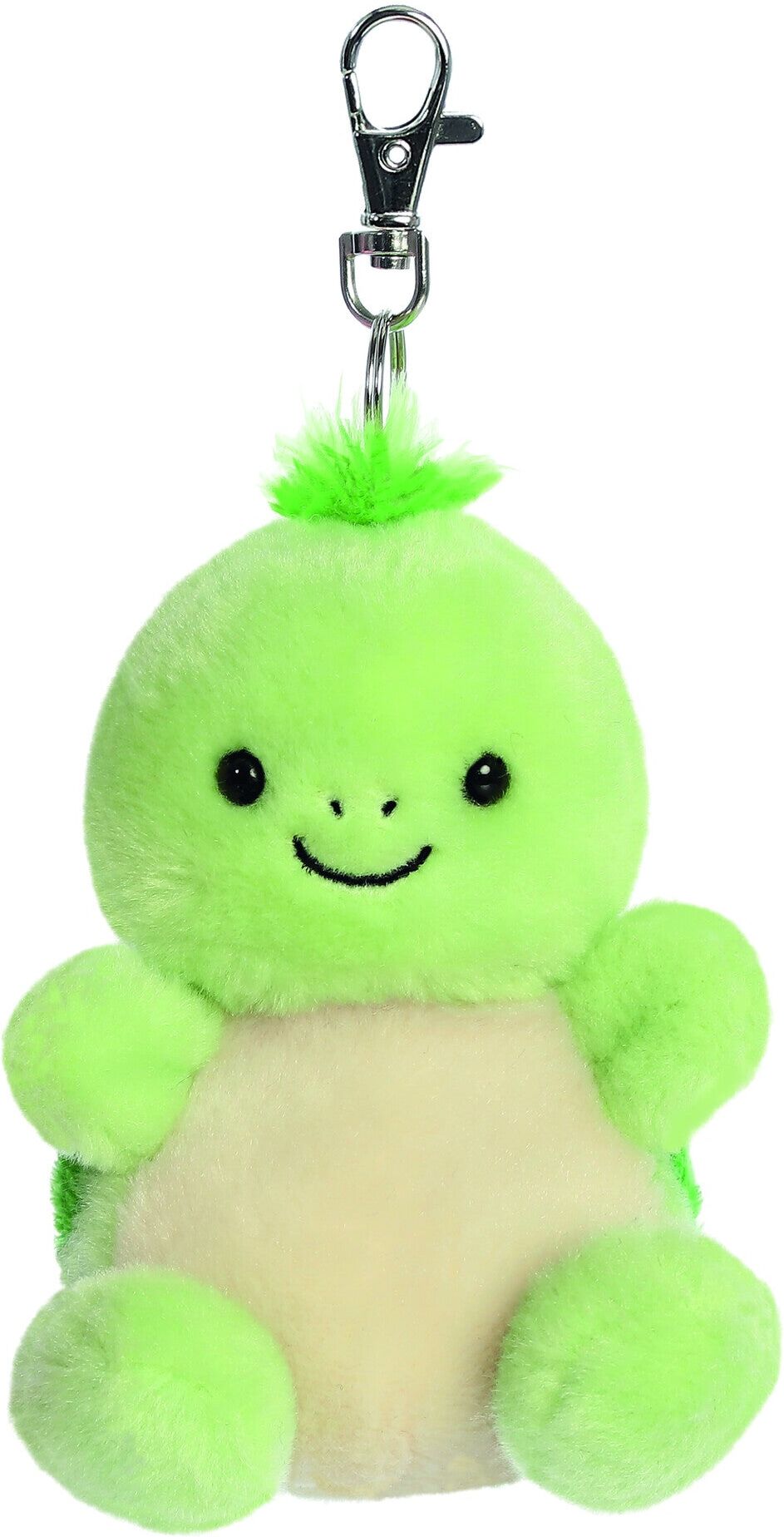Aurora Palm Pals Tiny Turtle Clip-On Plush Keyring 4in, Green, 4 in