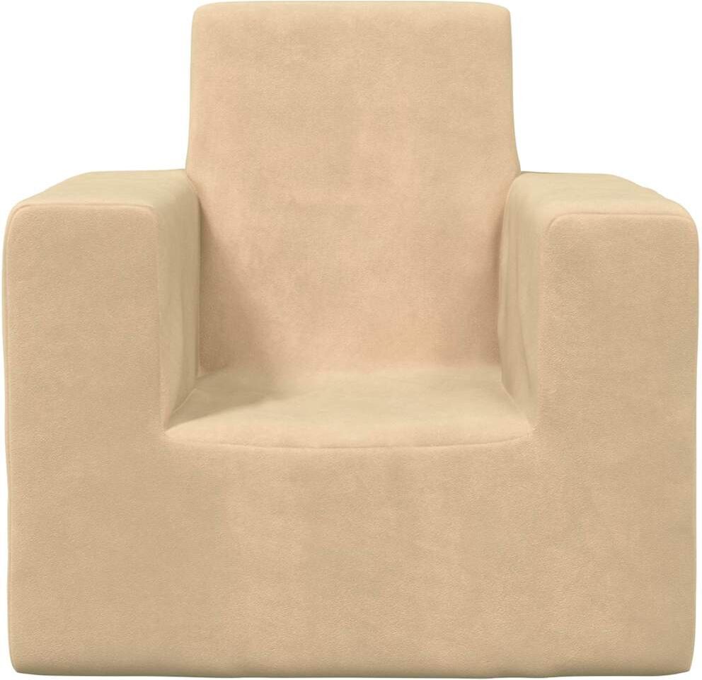 vidaXL Canapé pour enfants Crème Peluche douce