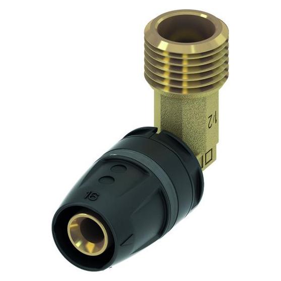 TECE TECElogo Push Winkelübergangsnippel, Standard Messing (8610306)