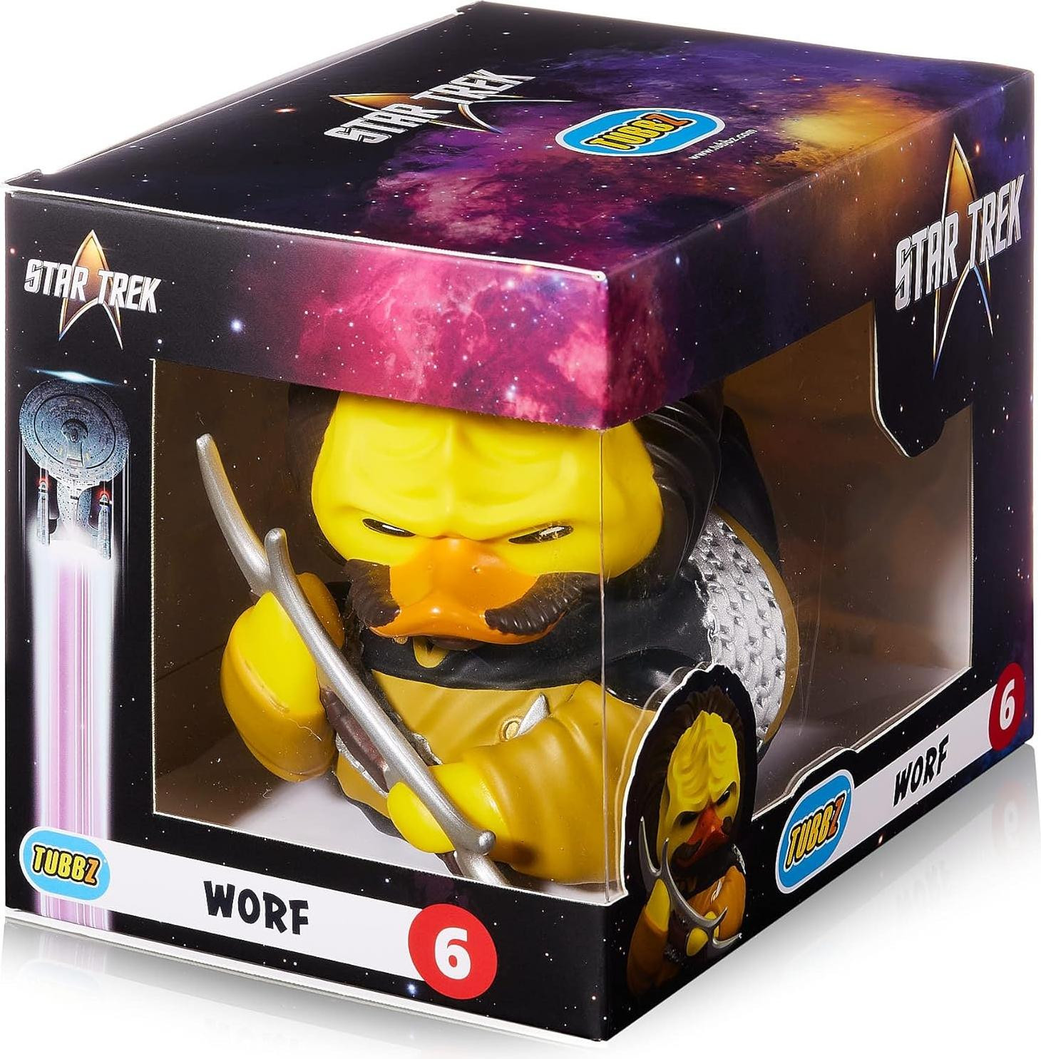 Numskull Star Trek Tubbz PVC-figuur Worf verpakte editie 10 cm