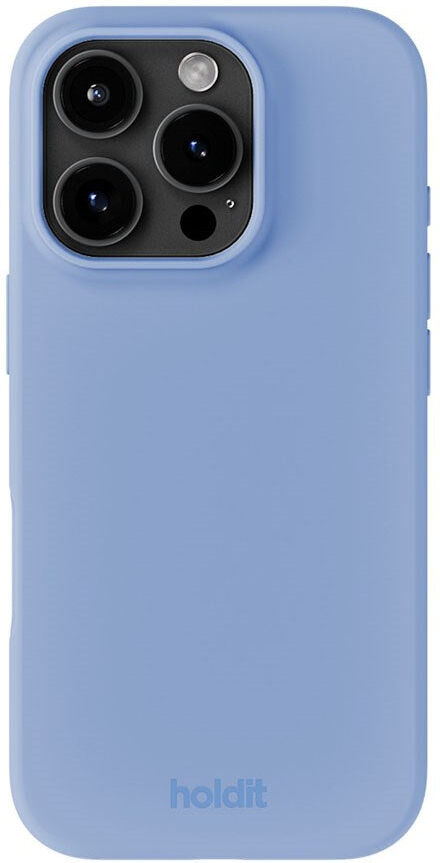 iPhone 16 Pro Holdit Soft Touch Silikone Mobil Cover - Soft Cobalt