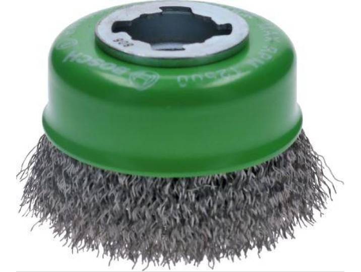 Brosse boisseau inox X-Lock BOSCH Ø75 Fil 0.30 mm - 2608620728