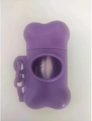 Uplift Essentials Professional Bone Shaped Pet Waste Bag Dispenser purple