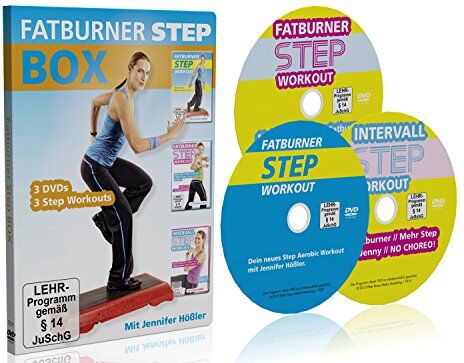 Peter Brose - Jennifer Hößler: Die große Fatburner Step Box / 3 DVDs / 3 Step Aerobic Workouts ++ Im Set kaufen und sparen! - Preis vom 10.10.2026 11:48:34 h