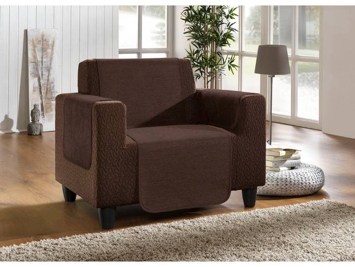 Wohnaccessoires aus hochwertigem Chenille, Braun, Größe 102 (Sesselschoner, 50x200 cm)