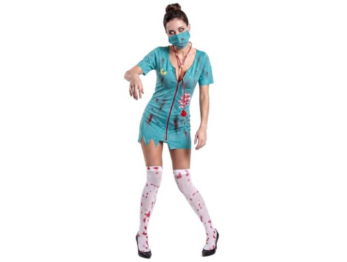 DEGUISE TOI - Blauw zombie verpleegster kostuum