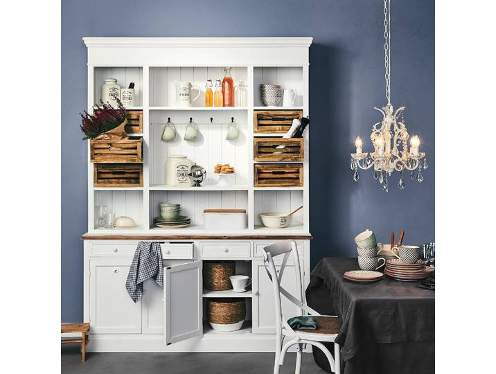 Buffet,2 pcs 150 x 206 x 44cm Blanc/Blanc