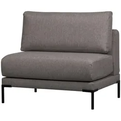 Bank Couple Element aus Melange-Stoff, modernes Design, grau, bequem gepolstert, 100 cm