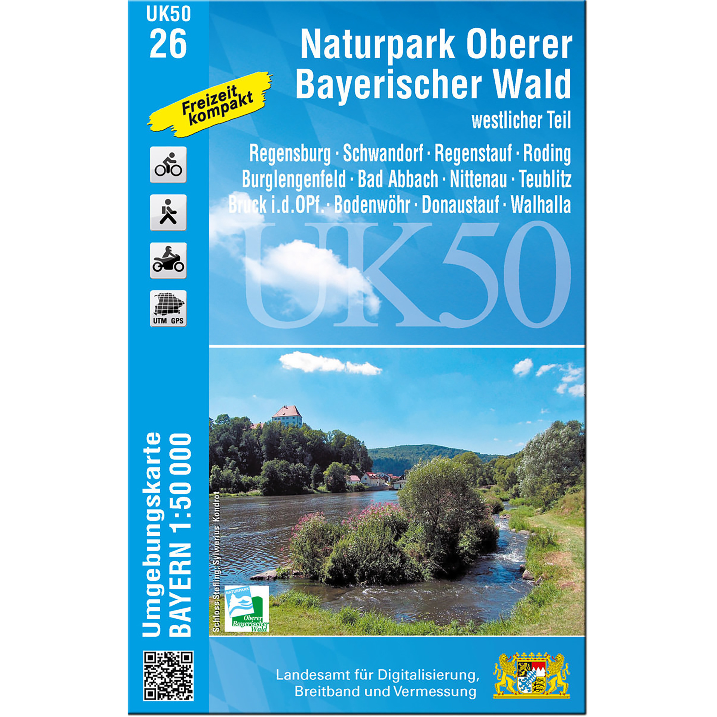 Landesamt Digitalisierung, Breitband, Vermessung UK 50-26 Naturpark Oberer Bayerischer Wald, westl. Topografische Karten Aufl. 2022