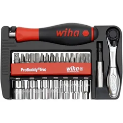 Wiha Bit und Steckschlüssel Set ProBuddy Evo gemischt 40-teilges Set 1/4 zoll - 46960