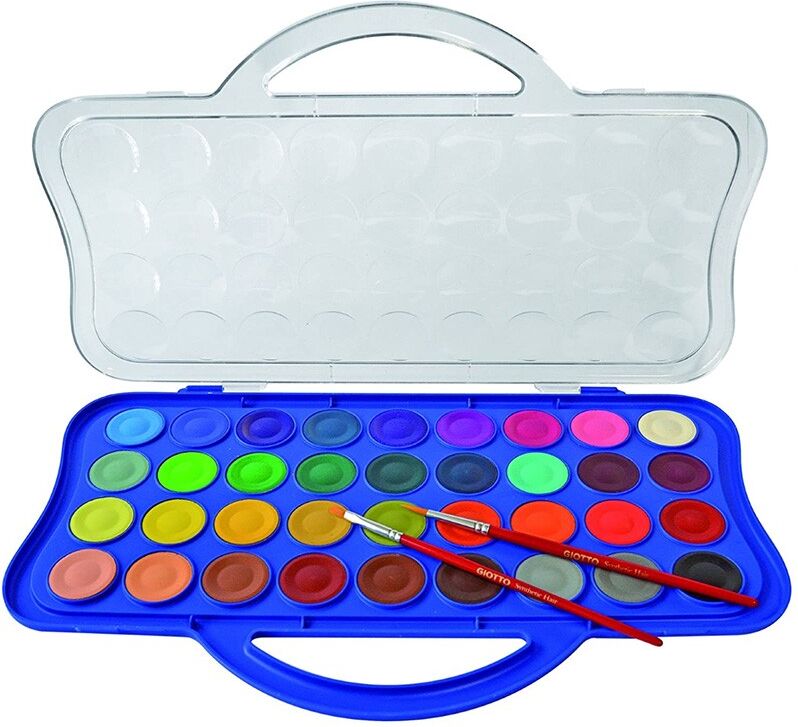 Boite de 36 Pastilles Gouache Giotto 30 mm