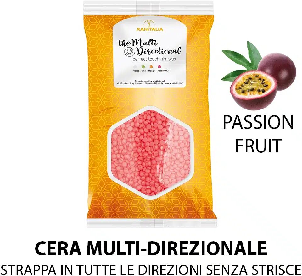 Xanitalia Cera Brasiliana Multidirezionale Senza Strisce Passion Fruit XaniPro – 1 Kg in Palline