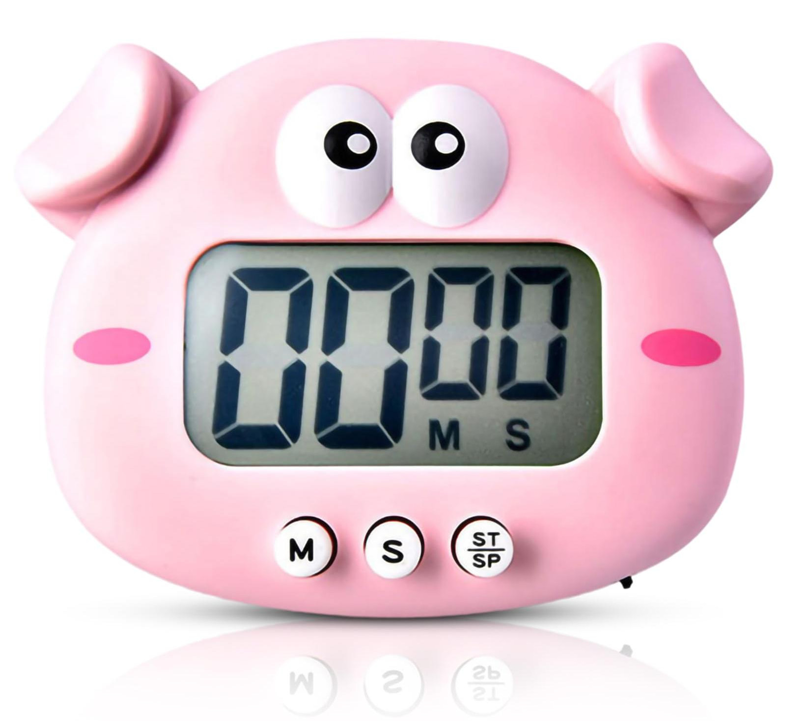Dripio Digitale Timer met LCD-display en Magnetische Bevestiging - Cartoon Varkentje