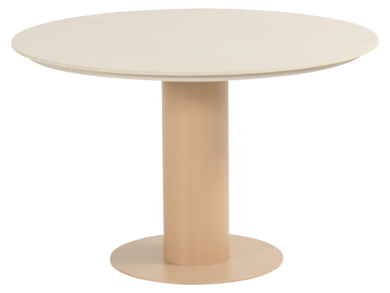 Runder Gartentisch Girona | ø120cm | Cappuccino | Aluminium und Keramik | Hartman