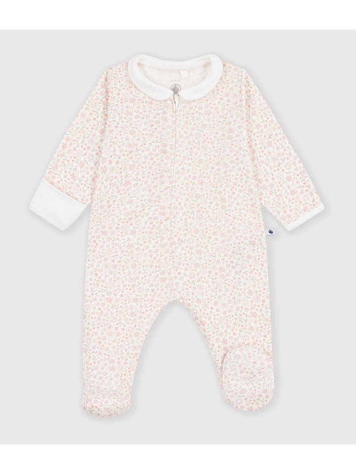 PETIT BATEAU Strampler in Weiß/ Rosa - 62