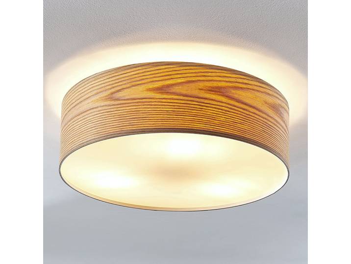 Dominic Deckenleuchte Ø45 Wood - Lindby - Wohnzimmer - Skandinavisch - Holz - Rund