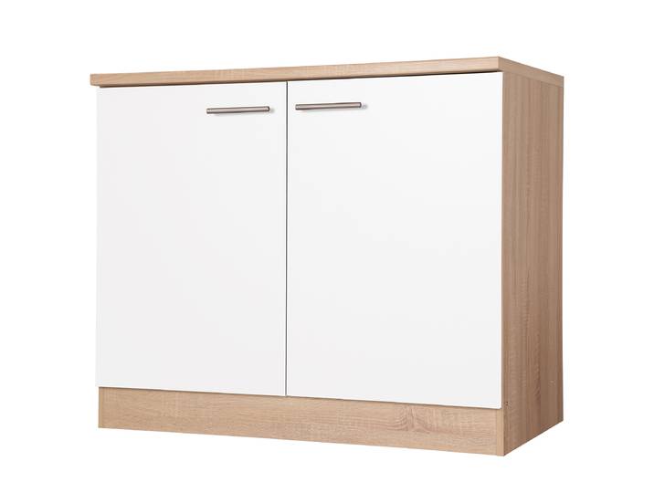 Meuble sous-évier Merle 100cm Blanc/Blanc