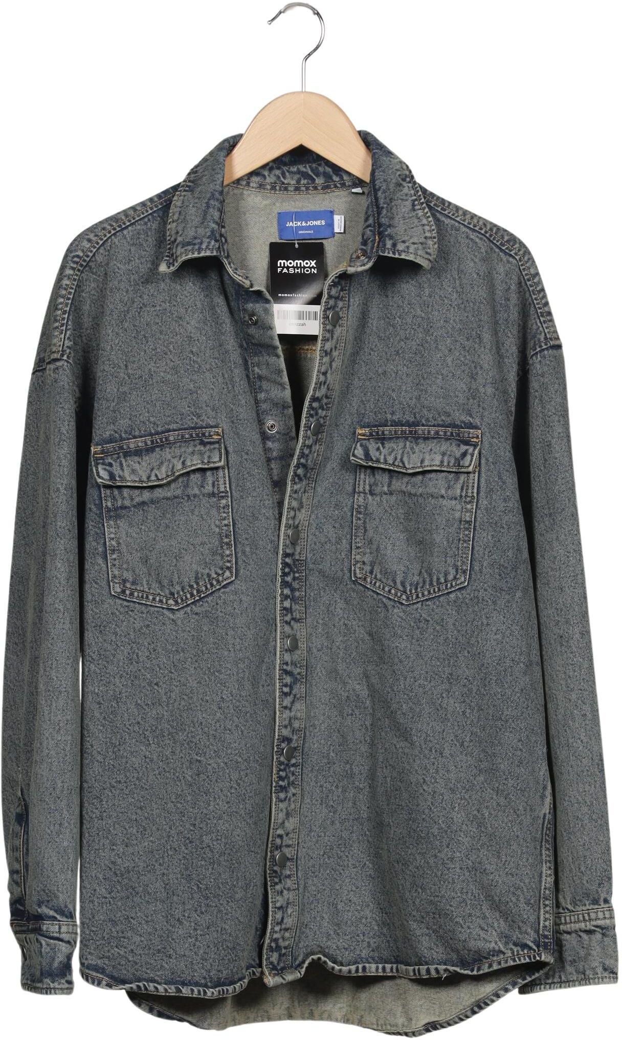 Jack & Jones Herren Jacke, Blau, Gr. M, Baumwolle - Second Hand