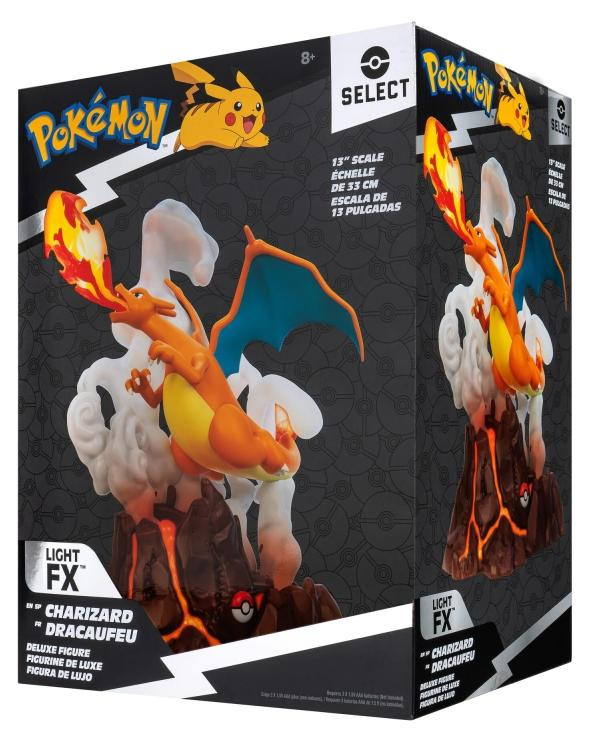 Jazwares Pokémon Deluxe Charizard met lichteffecten, 33 cm