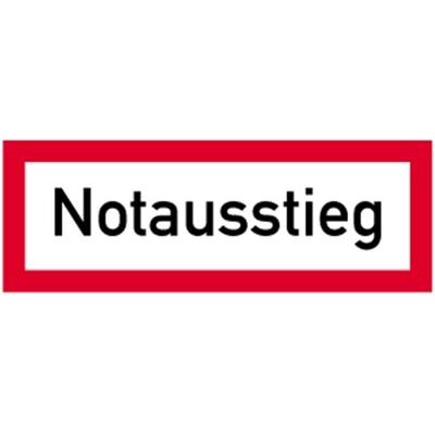 Aufkleber Notausstieg, Folie, 297x105 mm