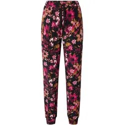 Tchibo - Pyjamahose - Damen - Gr. L - schwarz/geblümt