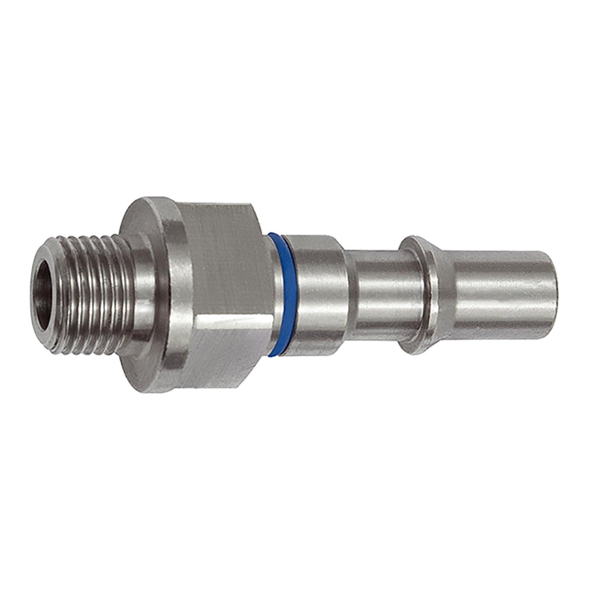 Riegler Unverwechselbarer Nippel NW 6, ISO 6150 C, G 1/4 AG, blau (426.61-B)