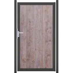 GroJa PREMO Einzeltor Rahmen Aluminium Anthrazit DB 703 Holzoptik