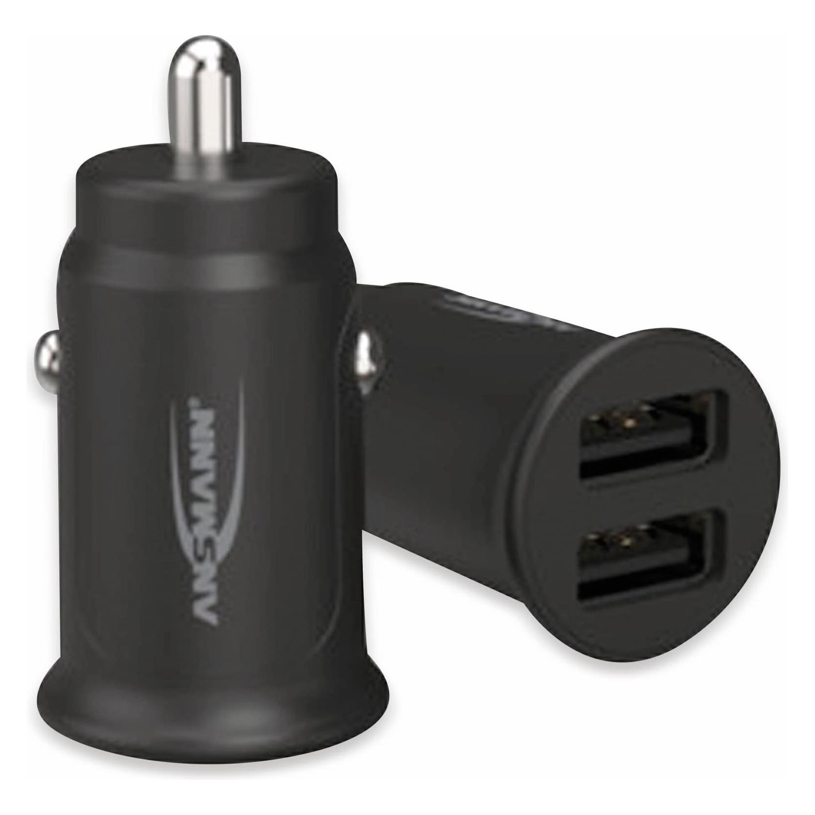 Ansmann Ladegerät InCar Charger 12-24V DC/1000mA/12W/KFZ/2xUSB/5V bl (1000-0030)