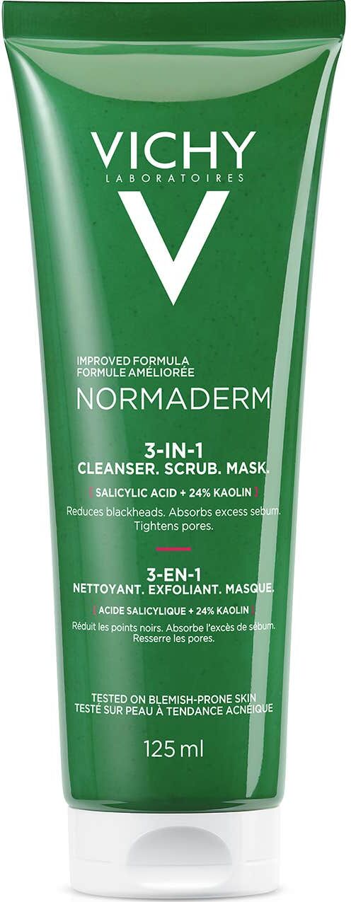 Vichy Normaderm 3 en 1 Limpiador Exfoliante Mascarilla 125 ml