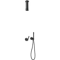 JEE-O soho 04 Decken-Duschkombination, hammercoated schwarz matt, 700-6442 700-6442