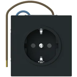 Busch-Jaeger 20EUCBLI-45M Busch-steplight® SCHUKO® Steckdosen-Einsatz Safety+ mit LED Nachtorientierungslicht /weiß schwarz ma 2CKA002013A5520