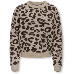 Tchibo - Only Girls Dora Strickpullover Leo - Mädchen - Gr. 134/140 - braun