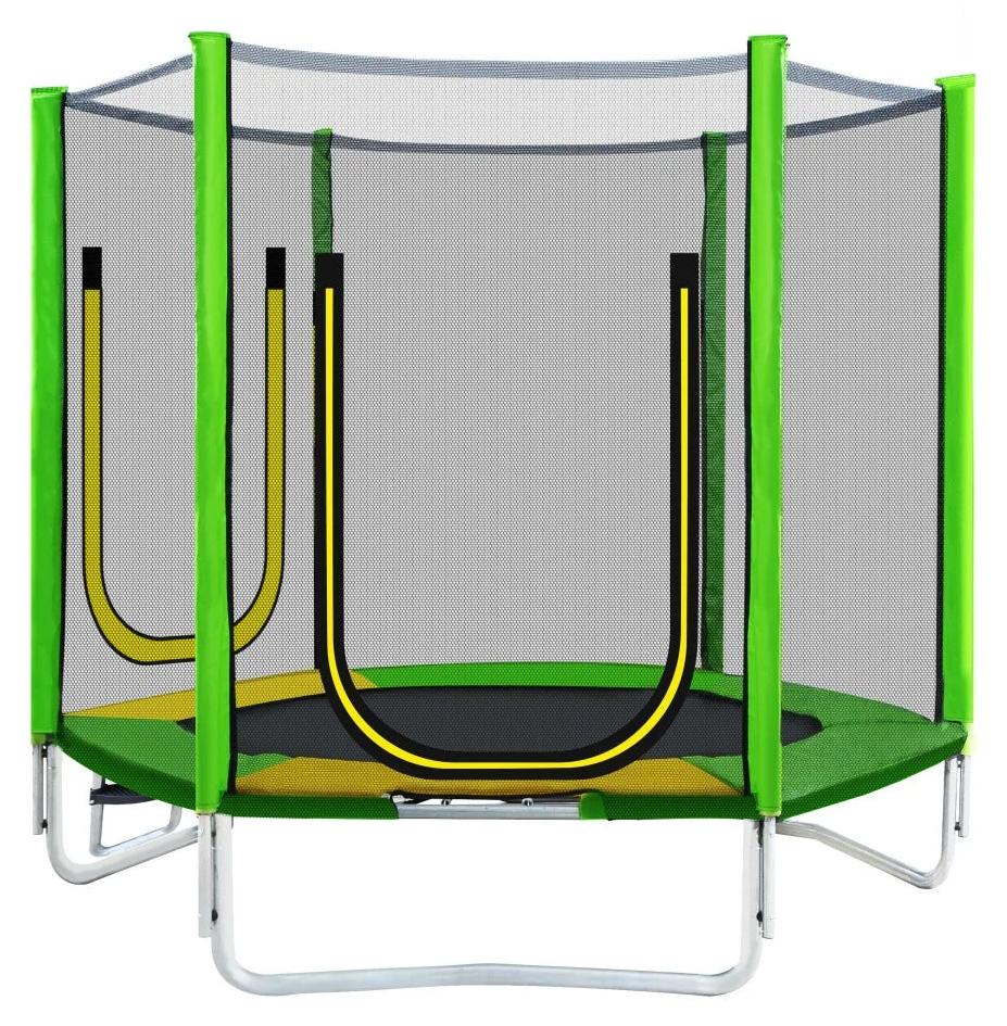 3-in-1-Spielset - Klimaanlage - Trampolin - Rutsche - Sicherheitsnetz - Belastbarkeit bis 100 kg - Wetterbeständig