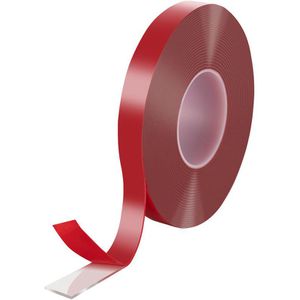 Poppstar Doppelseitiges-Klebeband 1010415, ablösbar, transparent, Acryl, 19mm x 10m