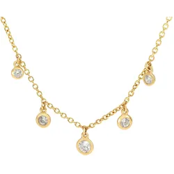 GLIZZ GL1688 Damen-Halskette Gold 333 / 8K mit 5 Zirkonia