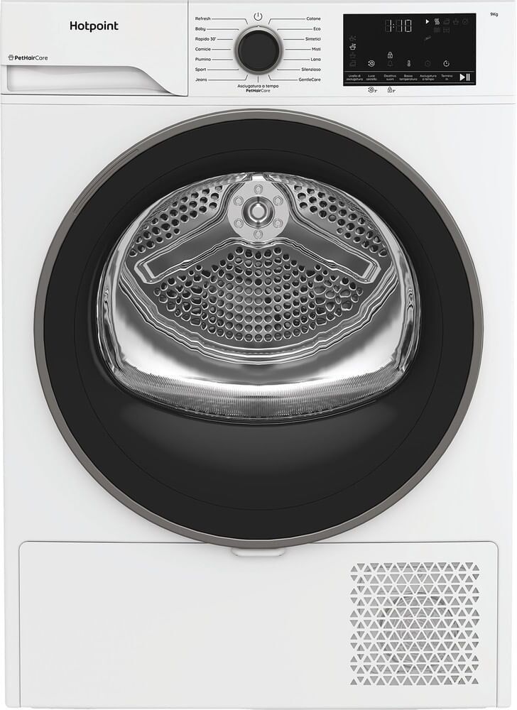 Asciugatrice Hotpoint Ariston HPT94DBSIT a pompa di calore con capacità 9kg