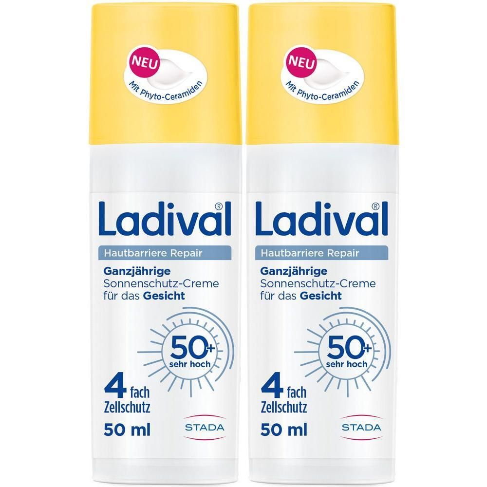Ladival Hautbarriere Repair Sonnensch.Cre.LSF 50+ 2x 2x50 ml Creme