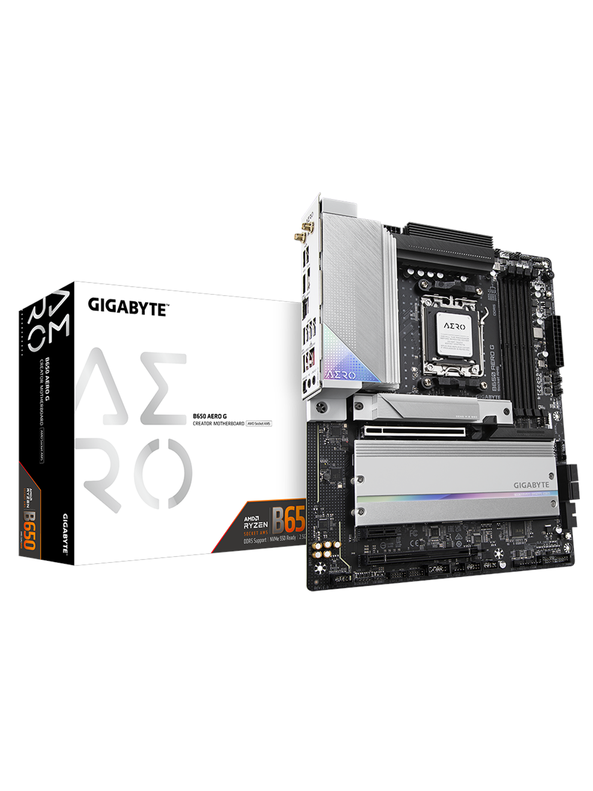 GIGABYTE B650 AERO G Mainboard - AMD B650 - AMD AM5 - DDR5 RAM - ATX