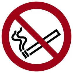 Soennecken Hinweisschild Rauchen verboten Durchmesser 10cm selbstklebend Folie